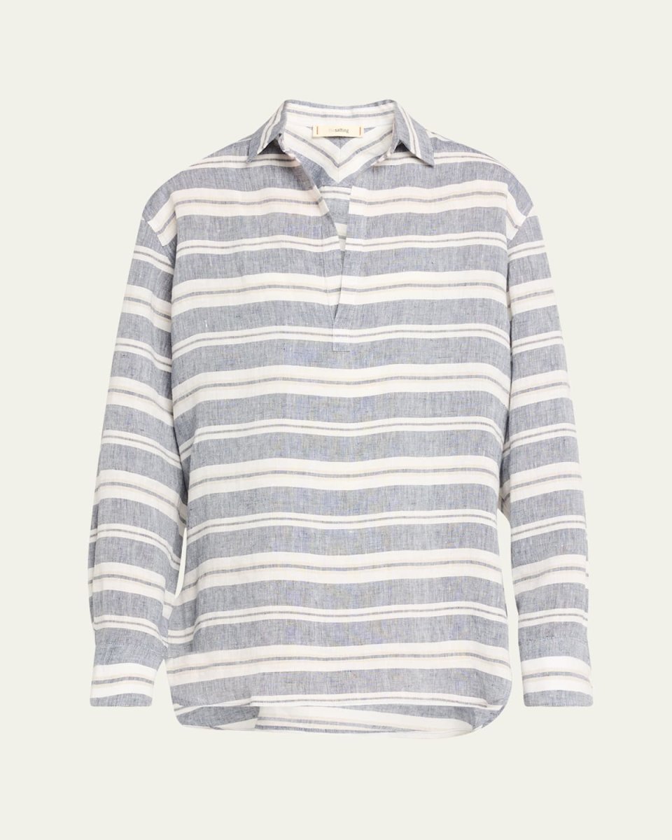 Classic Linen Beach Shirt Coverup